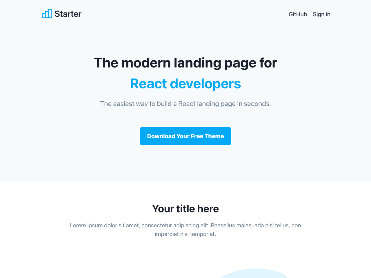 Next JS Landing Page Template with Tailwind CSS screenshot