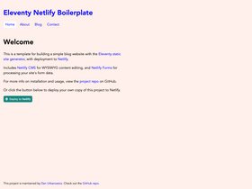 Eleventy NetlifyCMS Boilerplate screenshot