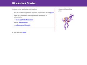 Gatsby Starter Blockstack screenshot