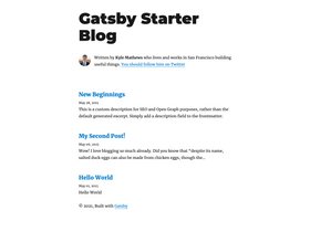Gatsby Starter Blog screenshot