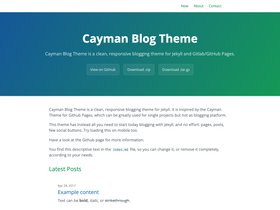Cayman Blog Theme screenshot